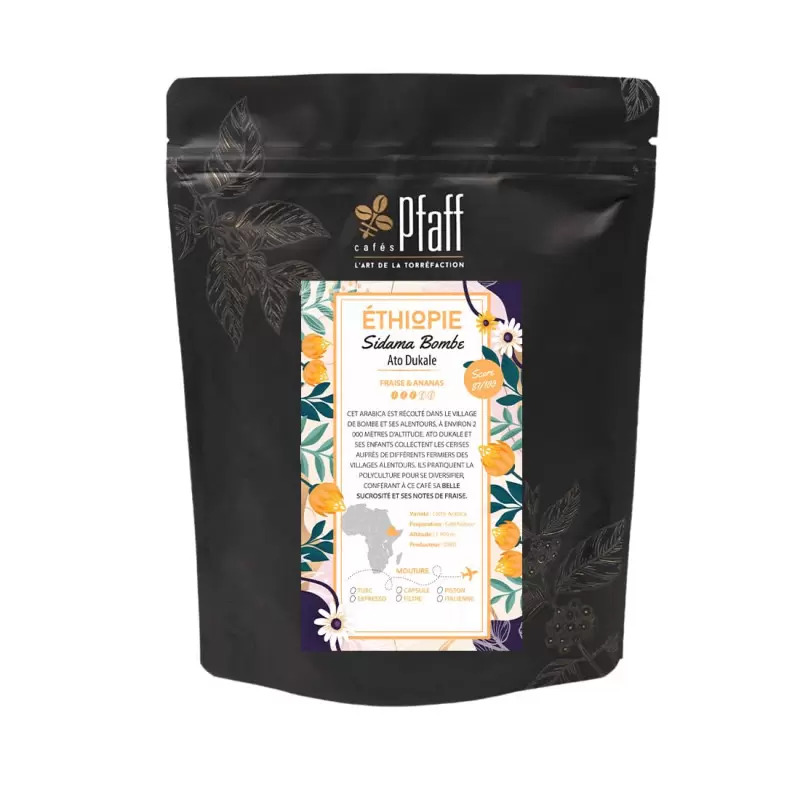 Éthiopie - Moka Sidama Bombe G1 - Café Grains 1 Éthiopie - Moka Sidama Bombe G1 - Café Grains